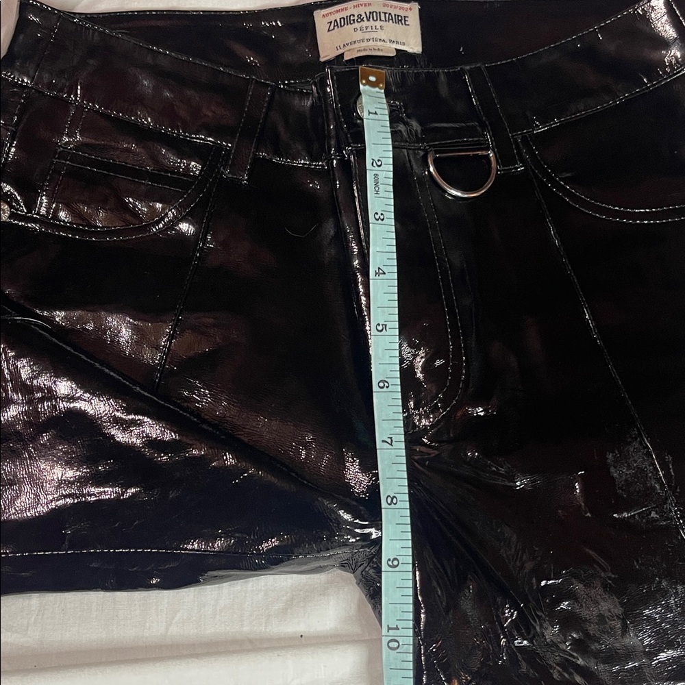 Zadig & Voltaire NWOT Peko Black Vinyl Leather Pant Women's CALL OUTS - Picture 15 of 16